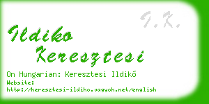 ildiko keresztesi business card